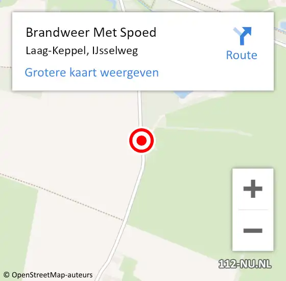 Locatie op kaart van de 112 melding: Brandweer Met Spoed Naar Laag-Keppel, IJsselweg op 29 juni 2018 20:48