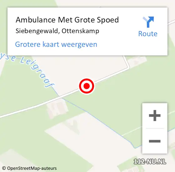 Locatie op kaart van de 112 melding: Ambulance Met Grote Spoed Naar Siebengewald, Ottenskamp op 29 juni 2018 22:03