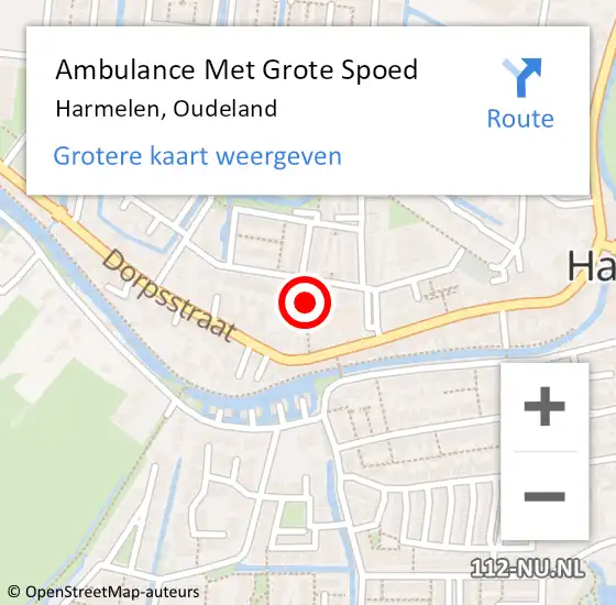 Locatie op kaart van de 112 melding: Ambulance Met Grote Spoed Naar Harmelen, Oudeland op 29 juni 2018 22:41