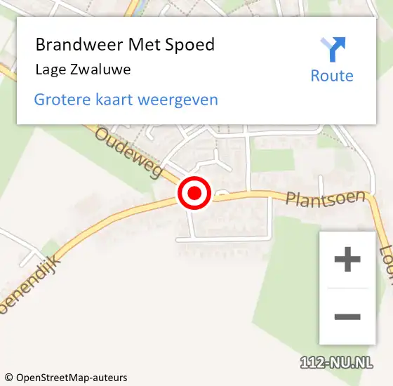 Locatie op kaart van de 112 melding: Brandweer Met Spoed Naar Lage Zwaluwe op 30 juni 2018 00:53