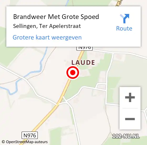 Locatie op kaart van de 112 melding: Brandweer Met Grote Spoed Naar Sellingen, Ter Apelerstraat op 30 juni 2018 04:27