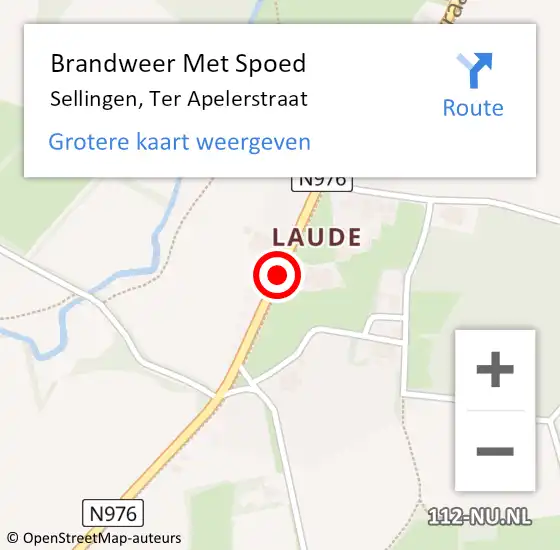 Locatie op kaart van de 112 melding: Brandweer Met Spoed Naar Sellingen, Ter Apelerstraat op 30 juni 2018 05:33