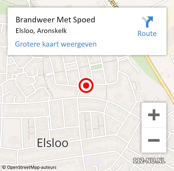 Locatie op kaart van de 112 melding: Brandweer Met Spoed Naar Elsloo, Aronskelk op 30 juni 2018 08:37