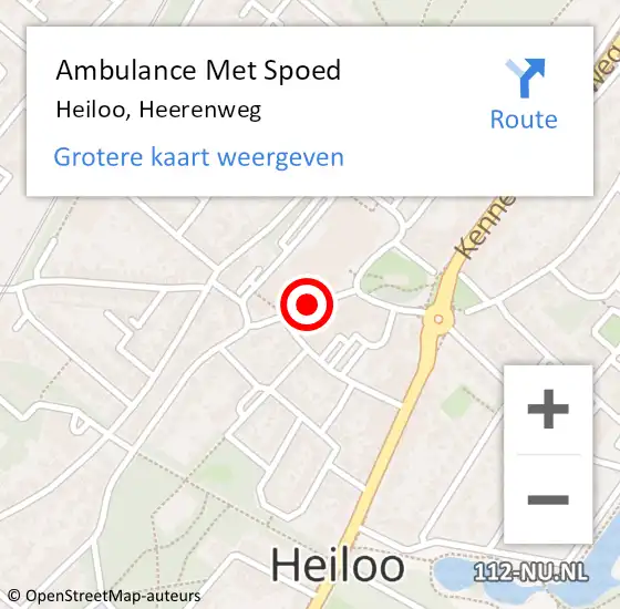 Locatie op kaart van de 112 melding: Ambulance Met Spoed Naar Heiloo, Heerenweg op 30 juni 2018 09:17