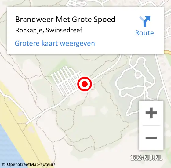 Locatie op kaart van de 112 melding: Brandweer Met Grote Spoed Naar Rockanje, Swinsedreef op 30 juni 2018 12:52