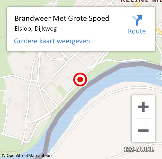 Locatie op kaart van de 112 melding: Brandweer Met Grote Spoed Naar Elsloo, Dijkweg op 30 juni 2018 13:18