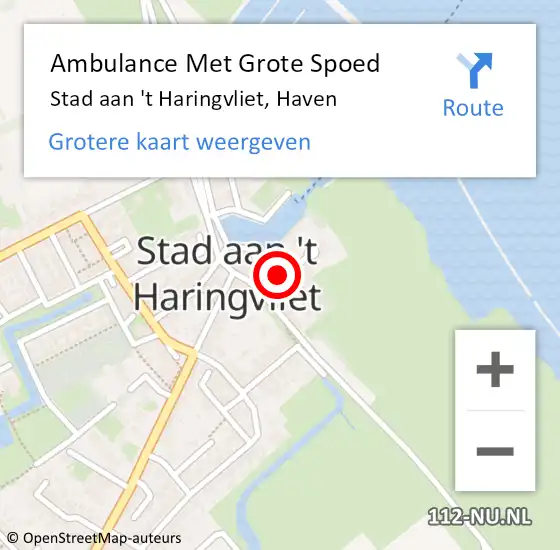 Locatie op kaart van de 112 melding: Ambulance Met Grote Spoed Naar Stad aan 't Haringvliet, Haven op 30 juni 2018 14:56