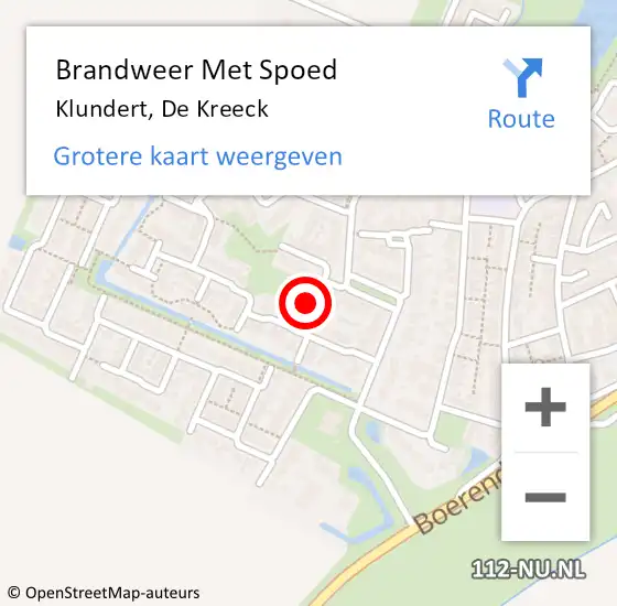 Locatie op kaart van de 112 melding: Brandweer Met Spoed Naar Klundert, De Kreeck op 30 juni 2018 21:42