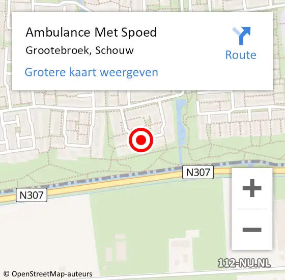 Locatie op kaart van de 112 melding: Ambulance Met Spoed Naar Grootebroek, Schouw op 30 juni 2018 22:30