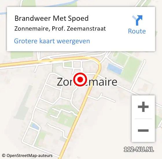 Locatie op kaart van de 112 melding: Brandweer Met Spoed Naar Zonnemaire, Prof. Zeemanstraat op 1 maart 2014 11:50