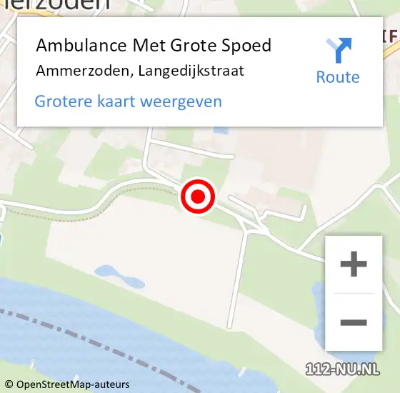 Locatie op kaart van de 112 melding: Ambulance Met Grote Spoed Naar Ammerzoden, Langedijkstraat op 1 juli 2018 10:29