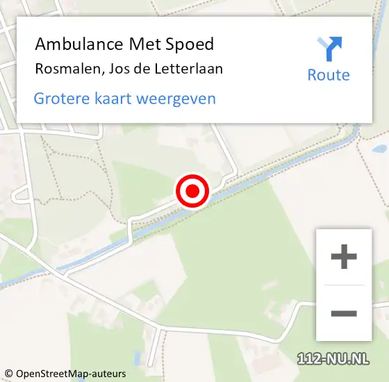 Locatie op kaart van de 112 melding: Ambulance Met Spoed Naar Rosmalen, Jos de Letterlaan op 1 juli 2018 16:34