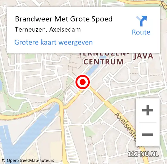 Locatie op kaart van de 112 melding: Brandweer Met Grote Spoed Naar Terneuzen, Axelsedam op 2 juli 2018 02:29