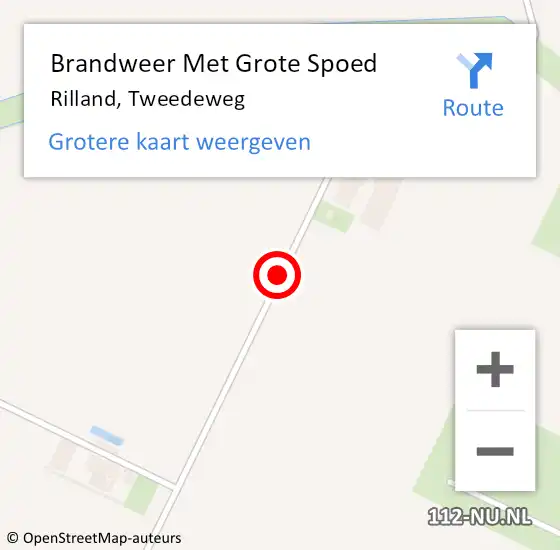 Locatie op kaart van de 112 melding: Brandweer Met Grote Spoed Naar Rilland, Tweedeweg op 2 juli 2018 05:09