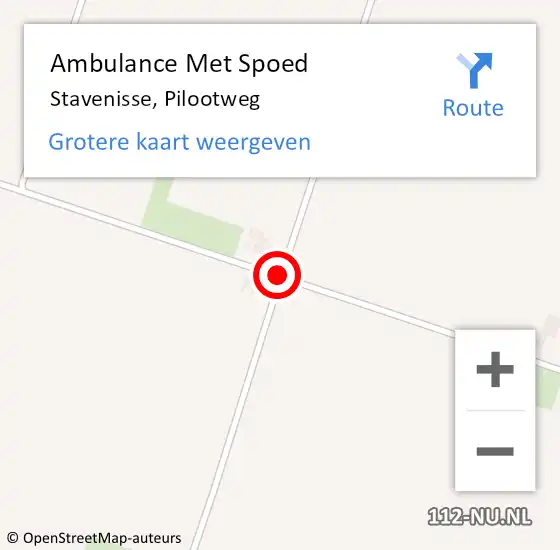 Locatie op kaart van de 112 melding: Ambulance Met Spoed Naar Stavenisse, Pilootweg op 2 juli 2018 10:34