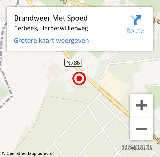 Locatie op kaart van de 112 melding: Brandweer Met Spoed Naar Eerbeek, Harderwijkerweg op 2 juli 2018 11:33