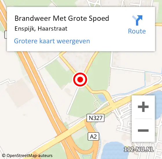 Locatie op kaart van de 112 melding: Brandweer Met Grote Spoed Naar Enspijk, Haarstraat op 2 juli 2018 11:46