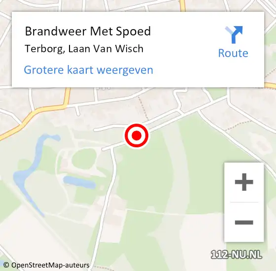 Locatie op kaart van de 112 melding: Brandweer Met Spoed Naar Terborg, Laan Van Wisch op 2 juli 2018 13:15