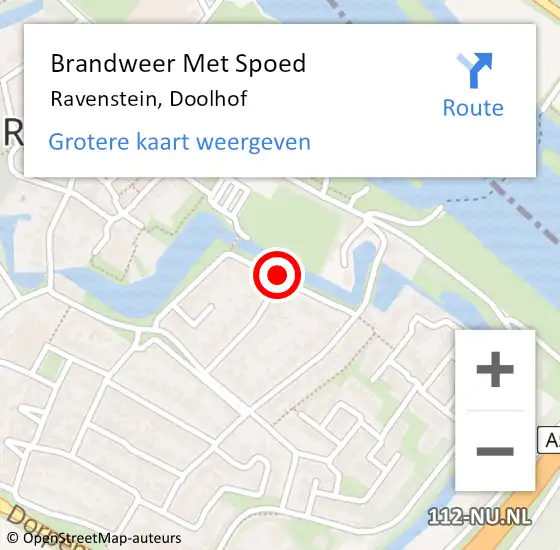 Locatie op kaart van de 112 melding: Brandweer Met Spoed Naar Ravenstein, Doolhof op 2 juli 2018 16:38