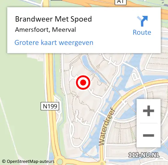 Locatie op kaart van de 112 melding: Brandweer Met Spoed Naar Amersfoort, Meerval op 2 juli 2018 17:59