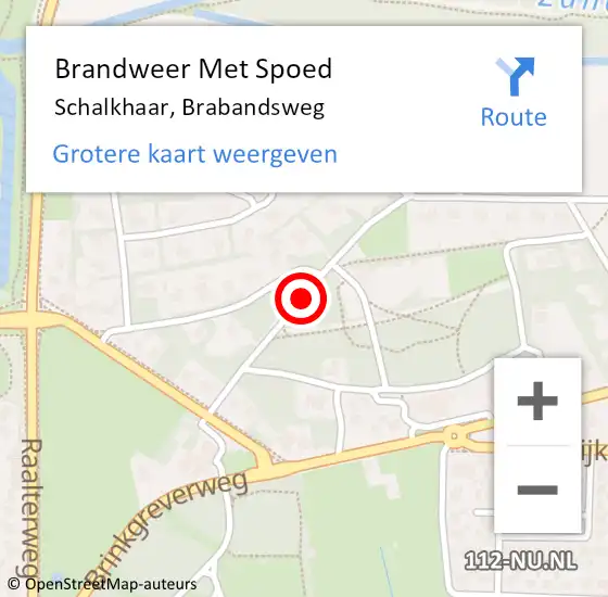 Locatie op kaart van de 112 melding: Brandweer Met Spoed Naar Schalkhaar, Brabandsweg op 2 juli 2018 18:48