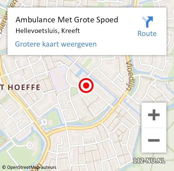 Locatie op kaart van de 112 melding: Ambulance Met Grote Spoed Naar Hellevoetsluis, Kreeft op 2 juli 2018 22:35