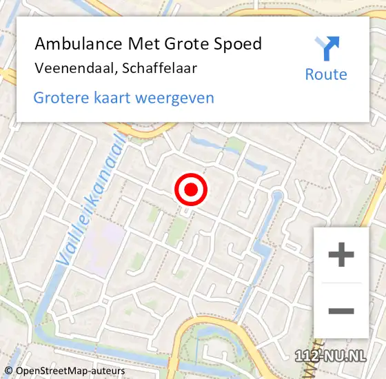 Locatie op kaart van de 112 melding: Ambulance Met Grote Spoed Naar Veenendaal, Schaffelaar op 3 juli 2018 07:18