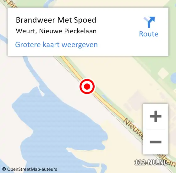 Locatie op kaart van de 112 melding: Brandweer Met Spoed Naar Weurt, Nieuwe Pieckelaan op 3 juli 2018 08:52