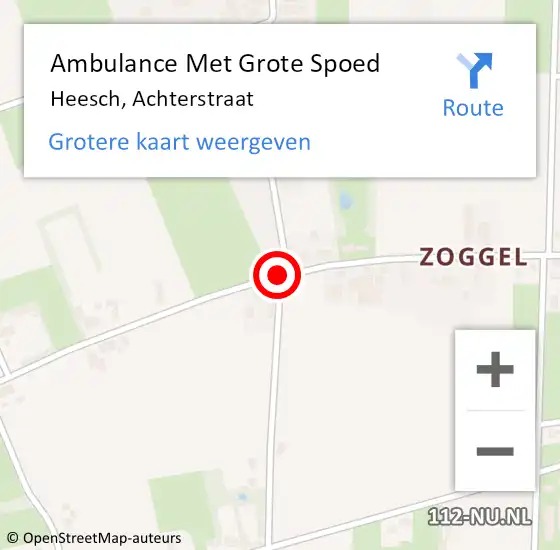 Locatie op kaart van de 112 melding: Ambulance Met Grote Spoed Naar Heesch, Achterstraat op 3 juli 2018 09:38