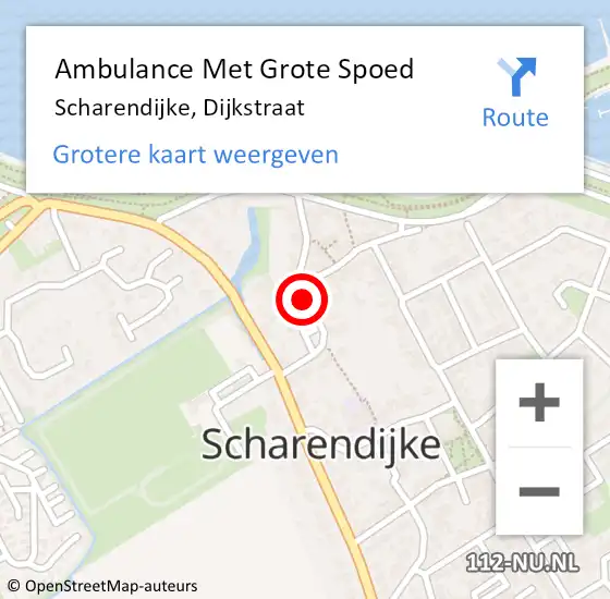 Locatie op kaart van de 112 melding: Ambulance Met Grote Spoed Naar Scharendijke, Dijkstraat op 3 juli 2018 11:57