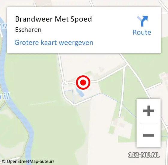 Locatie op kaart van de 112 melding: Brandweer Met Spoed Naar Escharen op 3 juli 2018 12:35