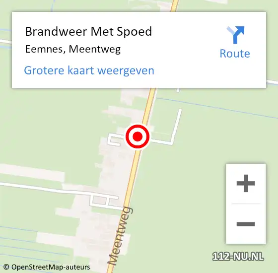 Locatie op kaart van de 112 melding: Brandweer Met Spoed Naar Eemnes, Meentweg op 3 juli 2018 13:50