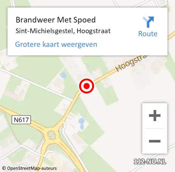 Locatie op kaart van de 112 melding: Brandweer Met Spoed Naar Sint-Michielsgestel, Hoogstraat op 3 juli 2018 21:33