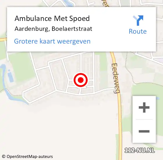 Locatie op kaart van de 112 melding: Ambulance Met Spoed Naar Aardenburg, Boelaertstraat op 3 juli 2018 21:41