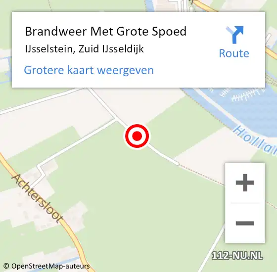 Locatie op kaart van de 112 melding: Brandweer Met Grote Spoed Naar IJsselstein, Zuid IJsseldijk op 4 juli 2018 03:42