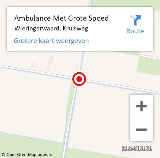 Locatie op kaart van de 112 melding: Ambulance Met Grote Spoed Naar Wieringerwaard, Kruisweg op 1 maart 2014 18:35