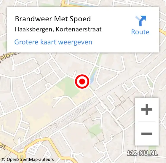 Locatie op kaart van de 112 melding: Brandweer Met Spoed Naar Haaksbergen, Kortenaerstraat op 4 juli 2018 11:03