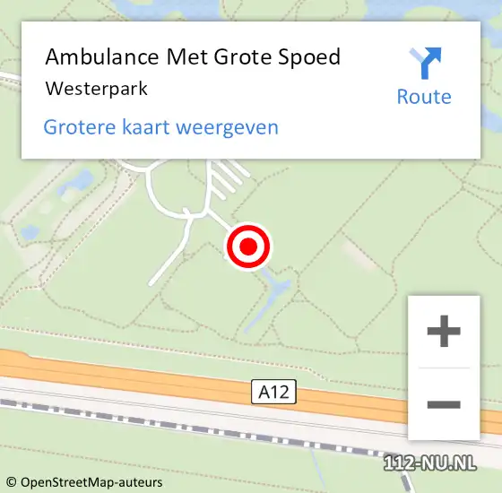 Locatie op kaart van de 112 melding: Ambulance Met Grote Spoed Naar Westerpark op 4 juli 2018 12:46