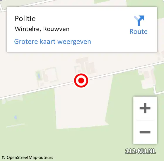 Locatie op kaart van de 112 melding: Politie Wintelre, Rouwven op 4 juli 2018 15:57