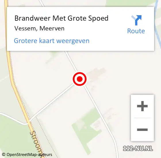 Locatie op kaart van de 112 melding: Brandweer Met Grote Spoed Naar Vessem, Meerven op 4 juli 2018 17:38