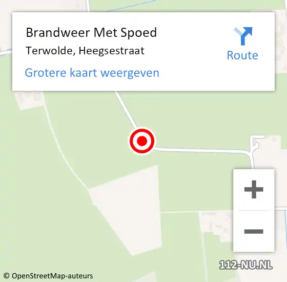 Locatie op kaart van de 112 melding: Brandweer Met Spoed Naar Terwolde, Heegsestraat op 4 juli 2018 20:31