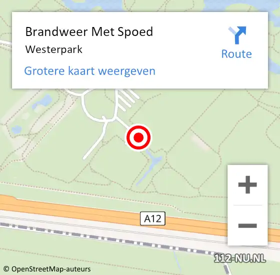 Locatie op kaart van de 112 melding: Brandweer Met Spoed Naar Westerpark op 4 juli 2018 22:56