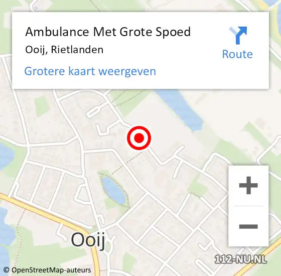 Locatie op kaart van de 112 melding: Ambulance Met Grote Spoed Naar Ooij, Rietlanden op 5 juli 2018 03:27