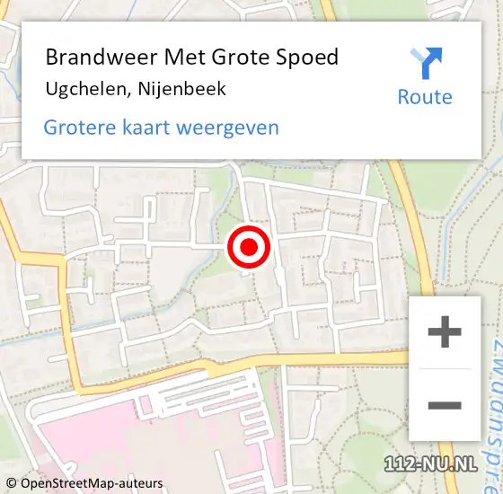 Locatie op kaart van de 112 melding: Brandweer Met Grote Spoed Naar Ugchelen, Nijenbeek op 5 juli 2018 17:57