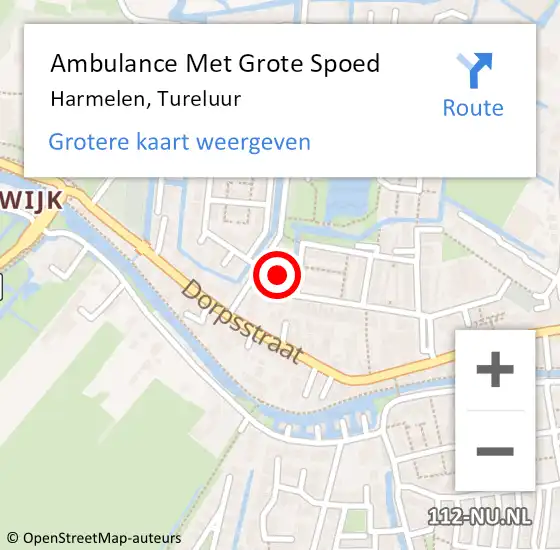 Locatie op kaart van de 112 melding: Ambulance Met Grote Spoed Naar Harmelen, Tureluur op 6 juli 2018 03:55