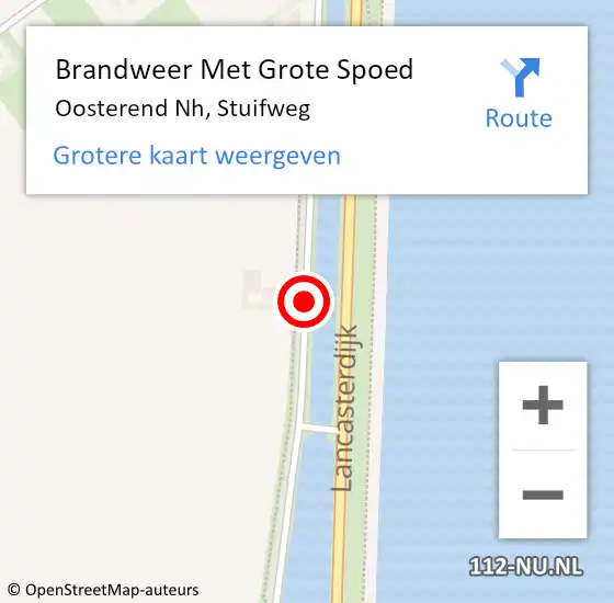 Locatie op kaart van de 112 melding: Brandweer Met Grote Spoed Naar Oosterend Nh, Stuifweg op 6 juli 2018 08:26