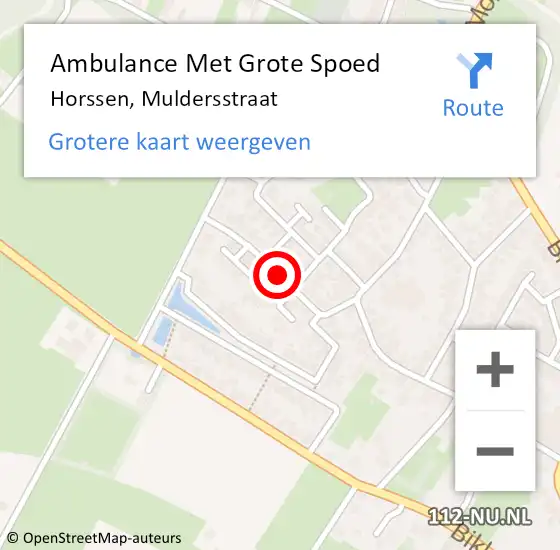 Locatie op kaart van de 112 melding: Ambulance Met Grote Spoed Naar Horssen, Muldersstraat op 6 juli 2018 08:32