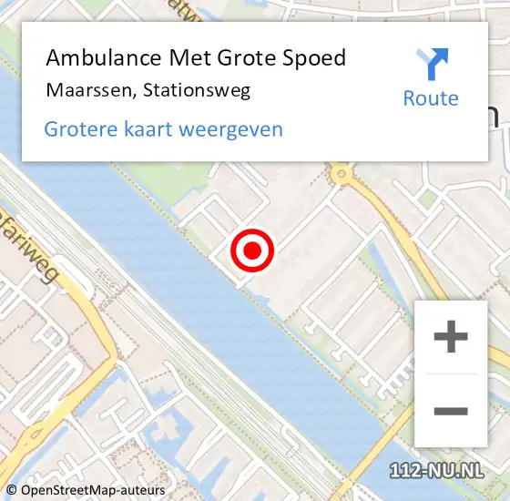 Locatie op kaart van de 112 melding: Ambulance Met Grote Spoed Naar Maarssen, Stationsweg op 6 juli 2018 08:36