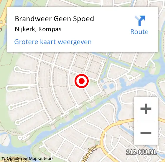 Locatie op kaart van de 112 melding: Brandweer Geen Spoed Naar Nijkerk, Kompas op 6 juli 2018 08:56