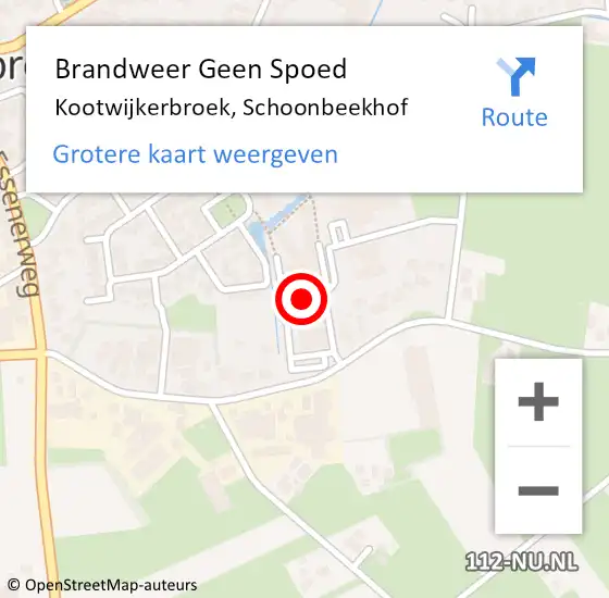 Locatie op kaart van de 112 melding: Brandweer Geen Spoed Naar Kootwijkerbroek, Schoonbeekhof op 6 juli 2018 09:01